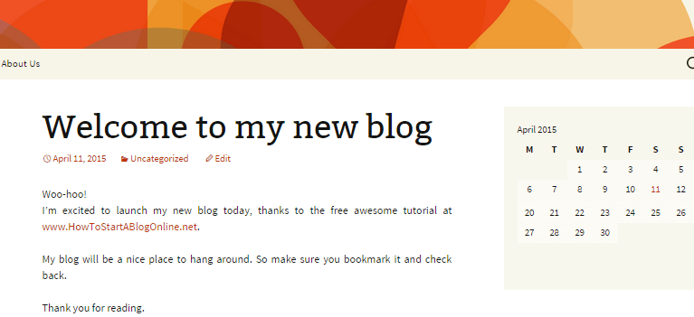 View your new blog